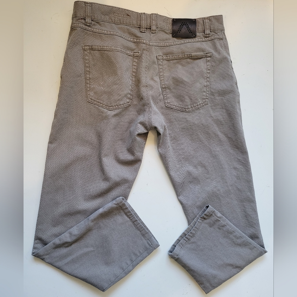 Alberto Modern Fit Printed Cabardine in Tan Size 35